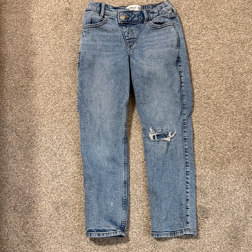abercrombie kids light blue distressed jeans